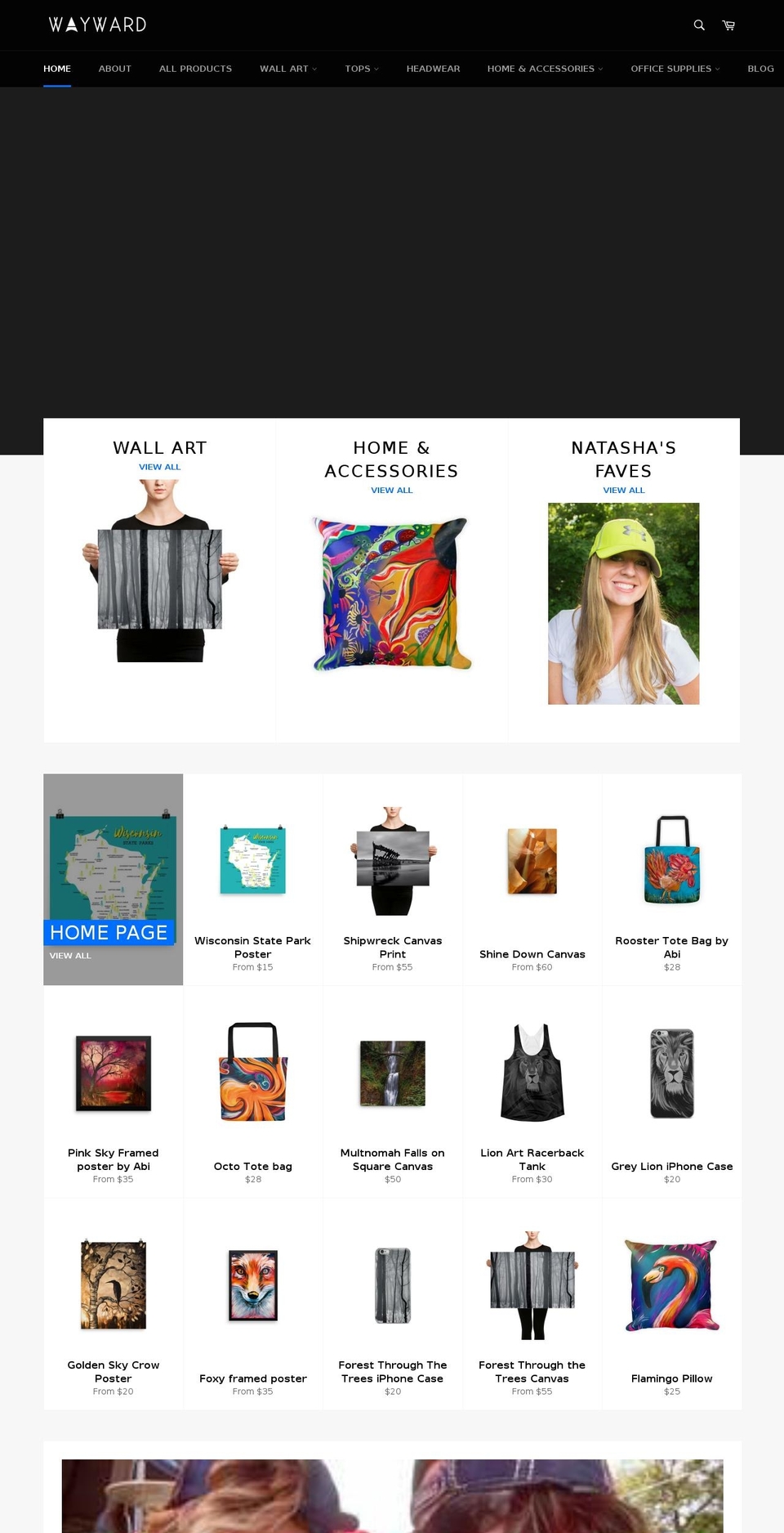 thewaywardshop.com — Shopify storefront screenshot