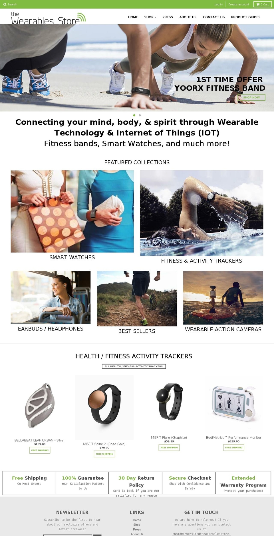 thewearablestore.com — Shopify storefront screenshot