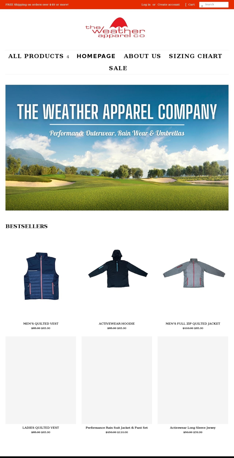 theweatherapparelco.com shopify website screenshot