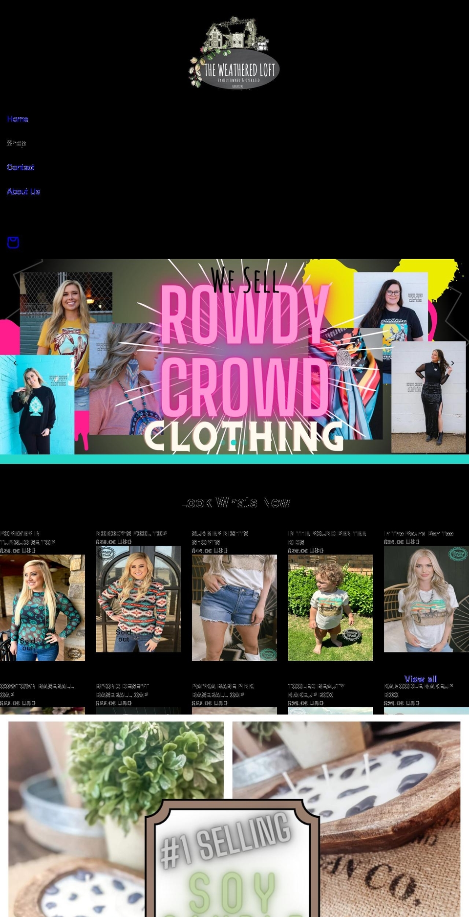 theweatheredloftllc.com — Shopify storefront screenshot