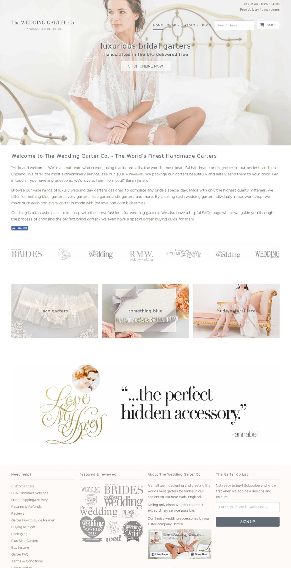theweddinggarterco.org shopify website screenshot