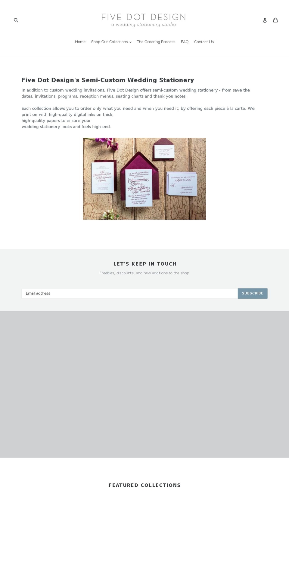 theweddinginvitationcompany.com — Shopify storefront screenshot