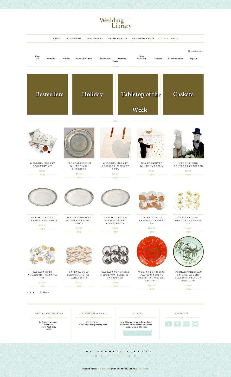 theweddinglibrarystore.com shopify website screenshot