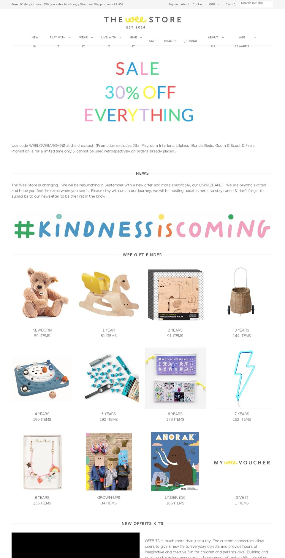 theweedepartmentstore.com — Shopify storefront screenshot