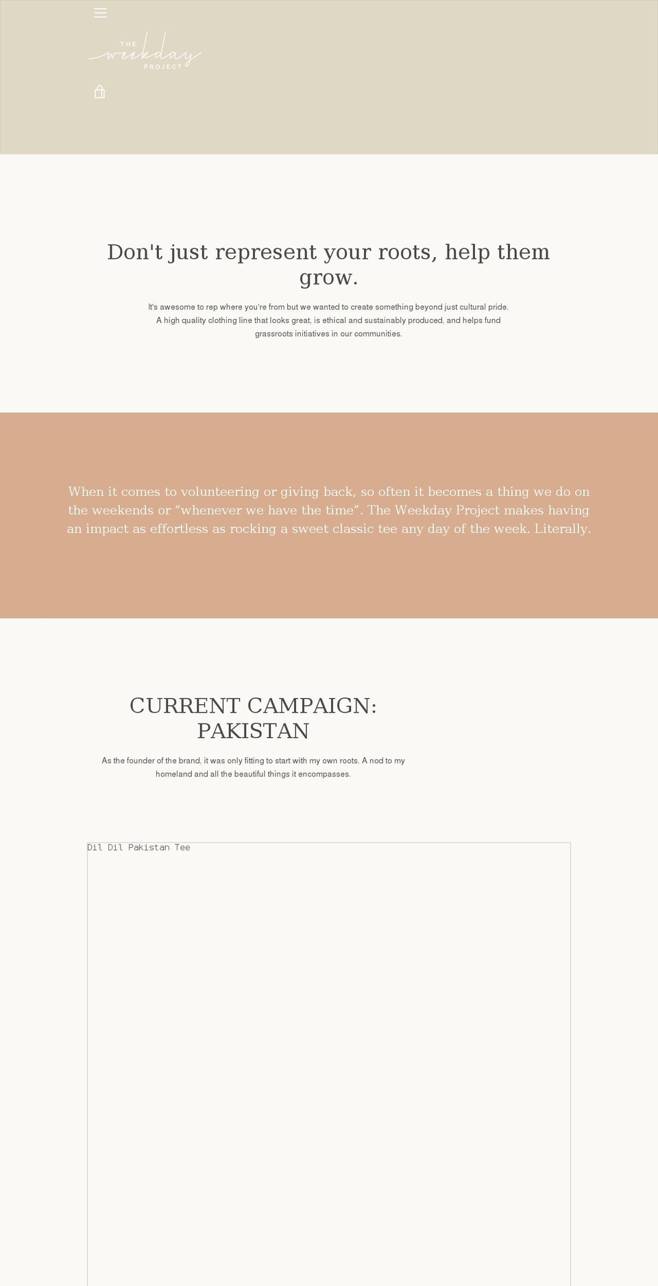 theweekdayproject.com shopify website screenshot