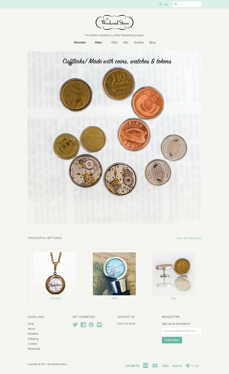 theweekendstore.com shopify website screenshot