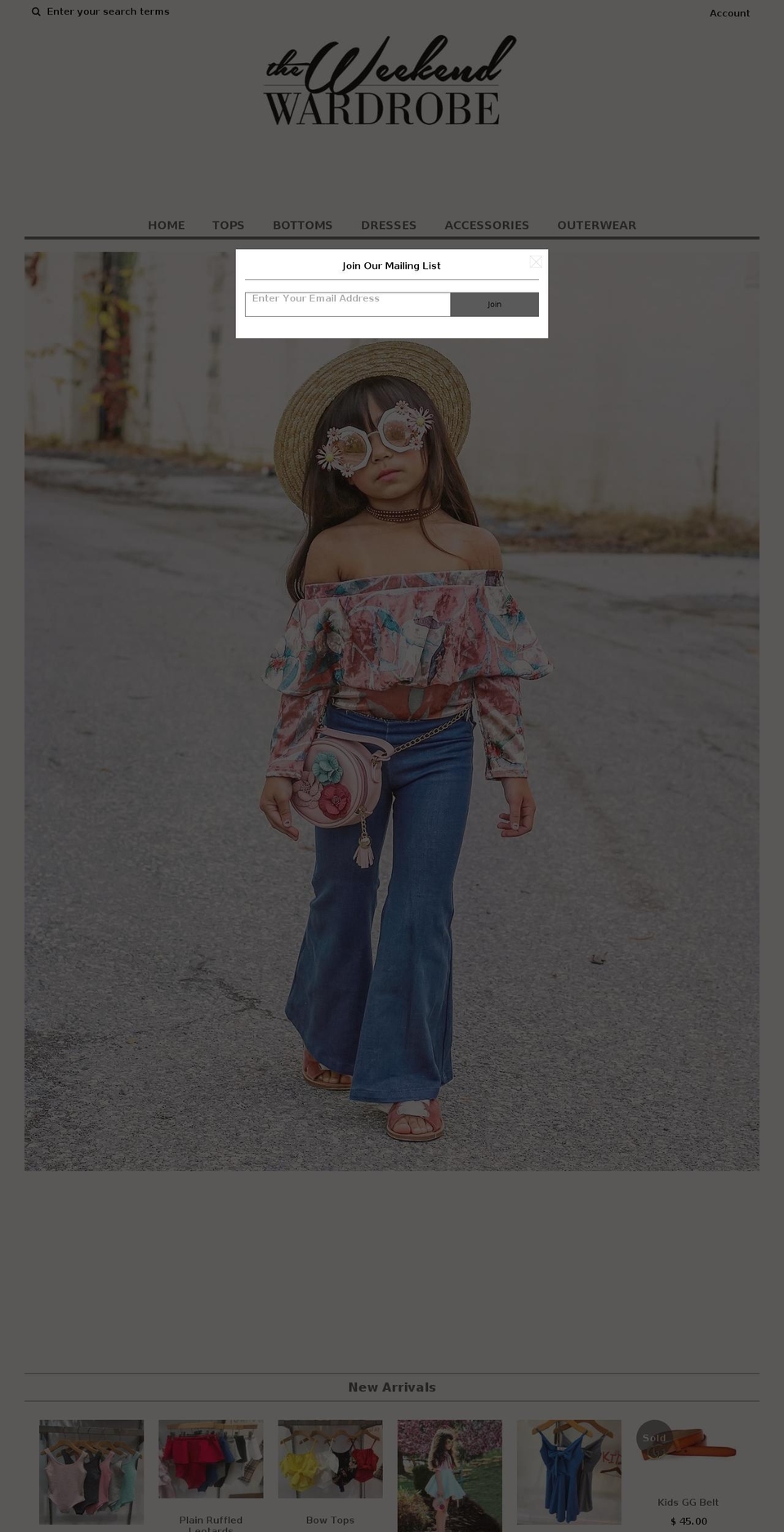 theweekendwardrobe.com shopify website screenshot