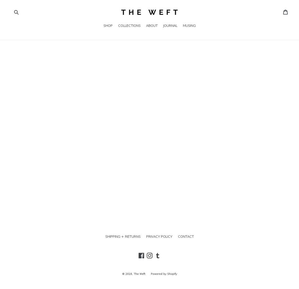 theweft.com — Shopify storefront screenshot