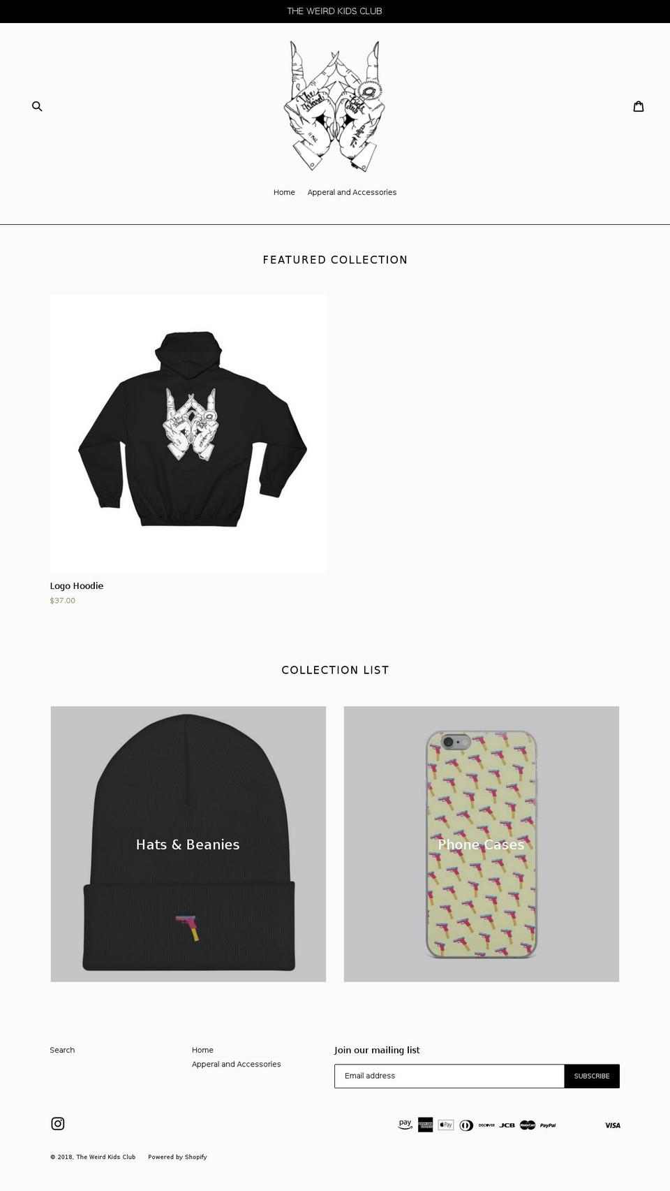 theweirdkidsclub.com shopify website screenshot