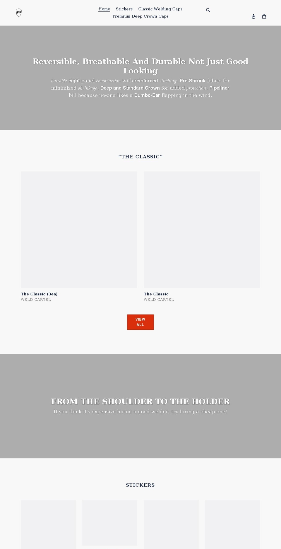 theweldcartel.com shopify website screenshot