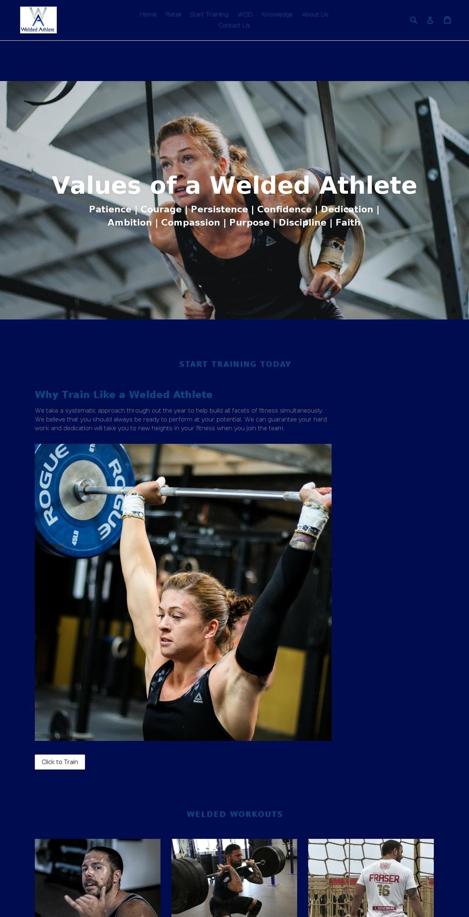 theweldedathlete.com shopify website screenshot