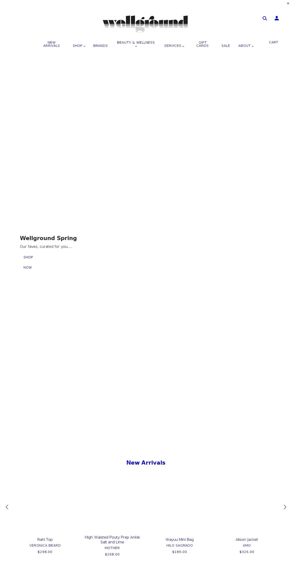 thewellground.com shopify website screenshot