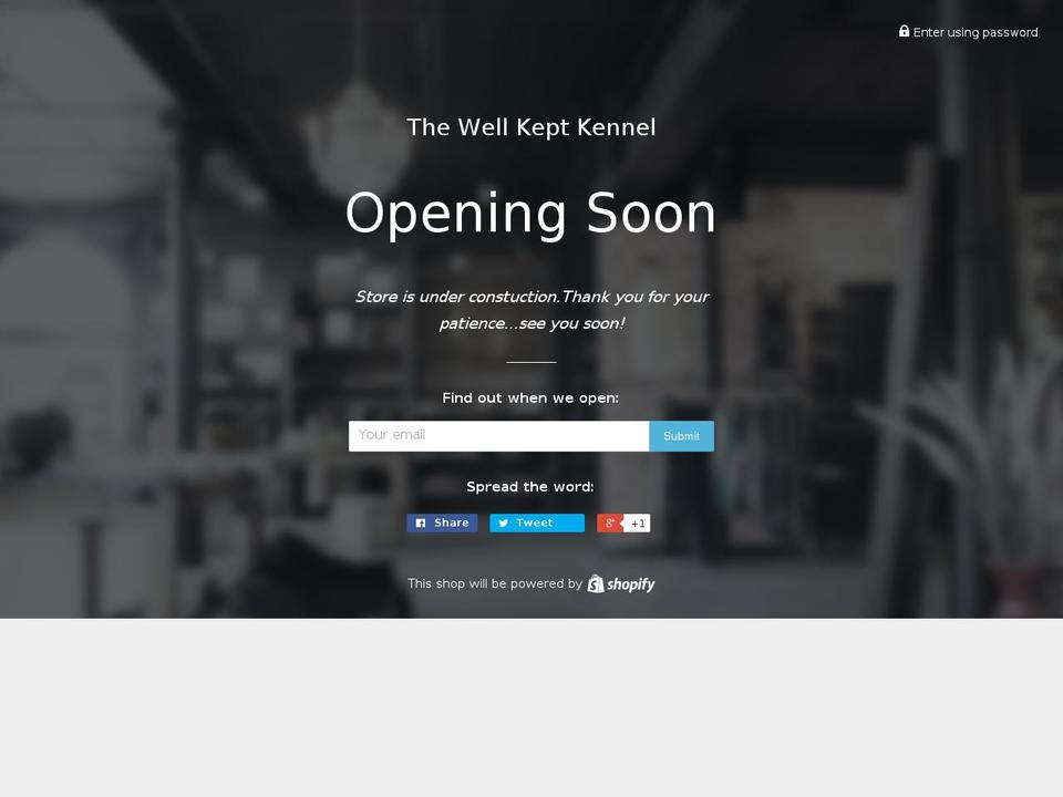 thewellkeptkennel.com shopify website screenshot