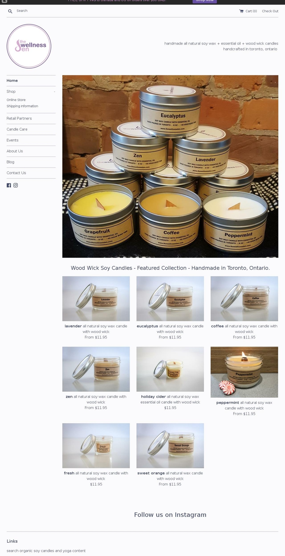 thewellnessden.com — Shopify storefront screenshot