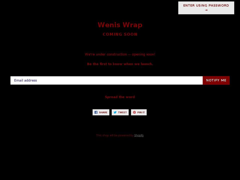 thewenis.com — Shopify storefront screenshot