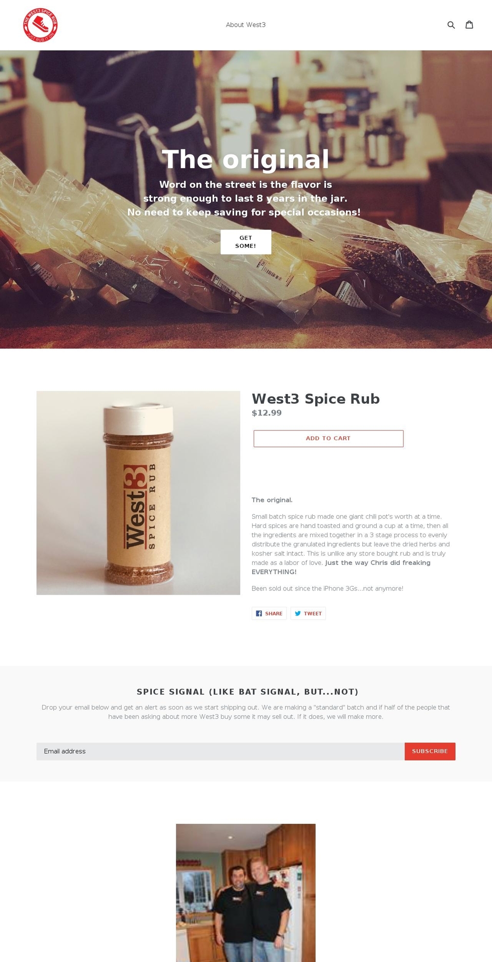 thewest3.com — Shopify storefront screenshot