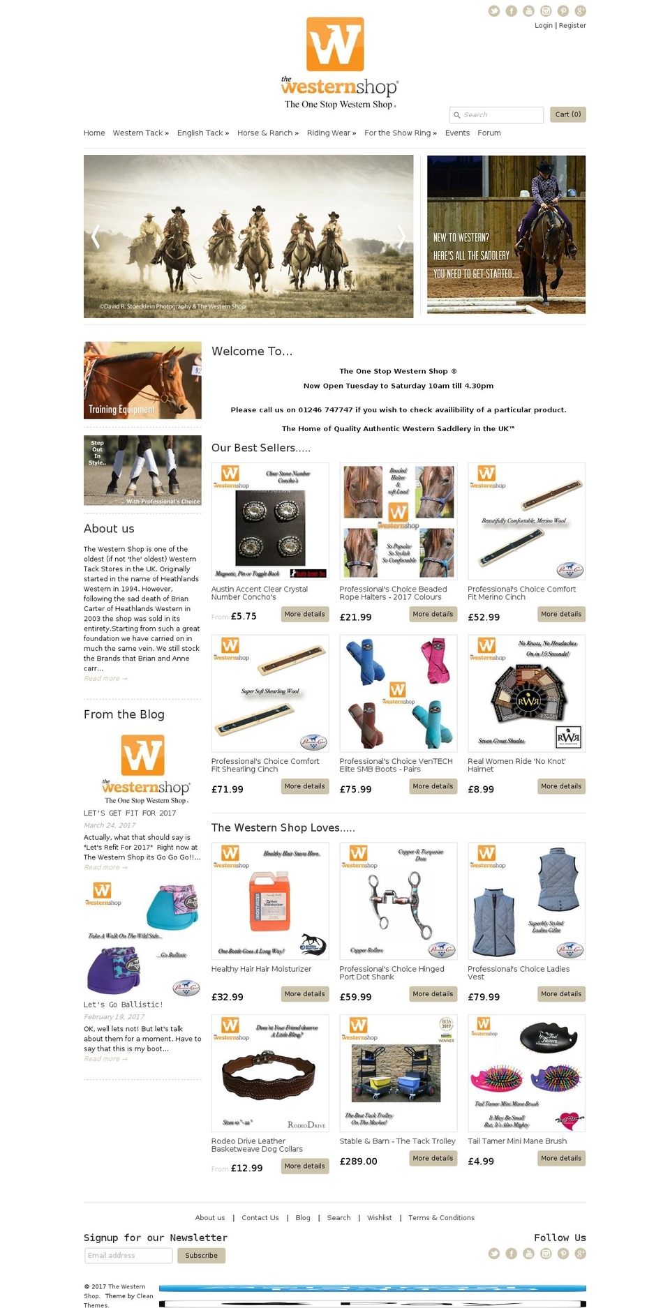 Expression Shopify theme site example thewesternshop.com