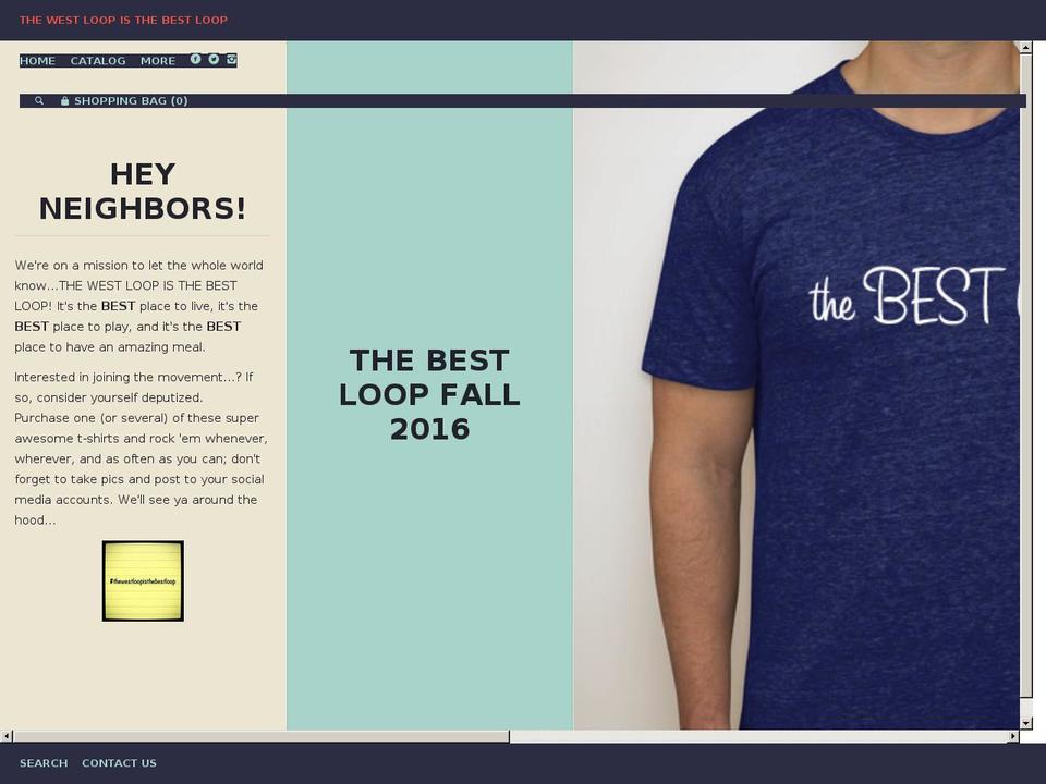 thewestloopisthebestloop.com shopify website screenshot