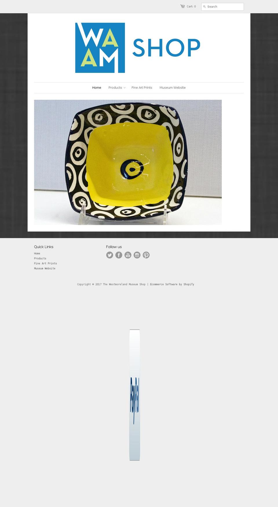 thewestmorelandmuseumshop.com shopify website screenshot