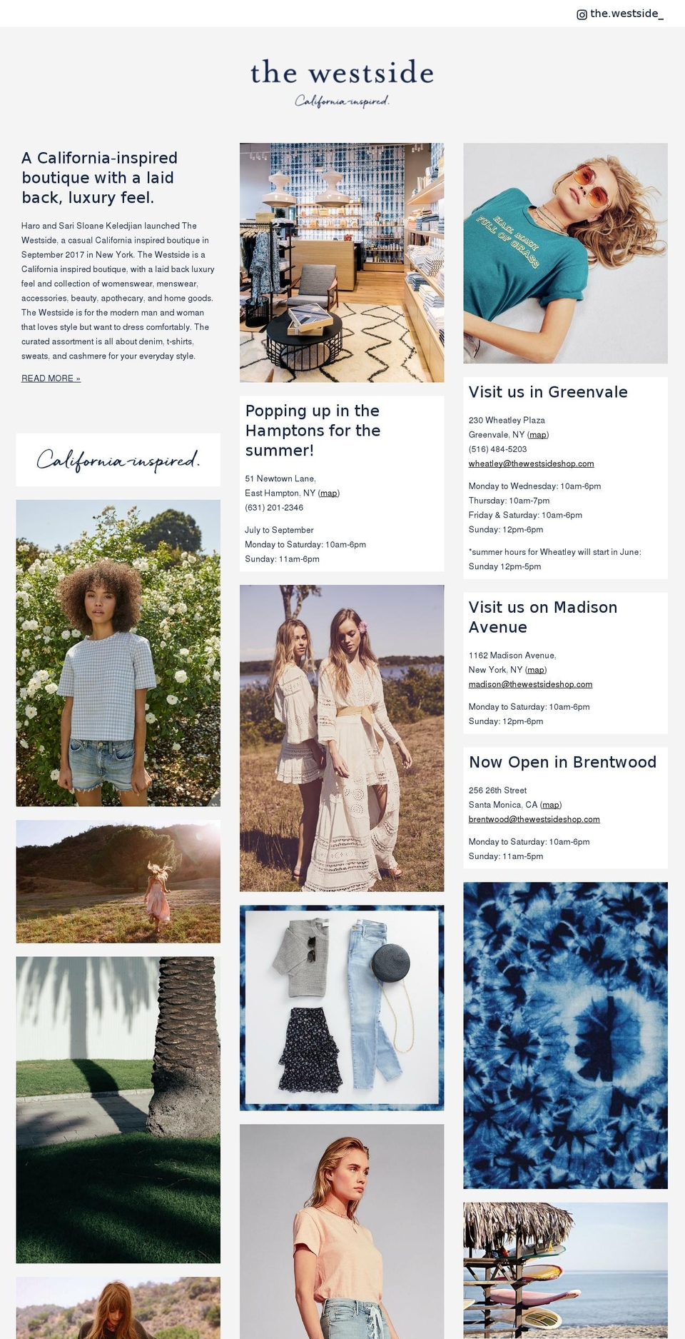 thewestsideshop.com shopify website screenshot