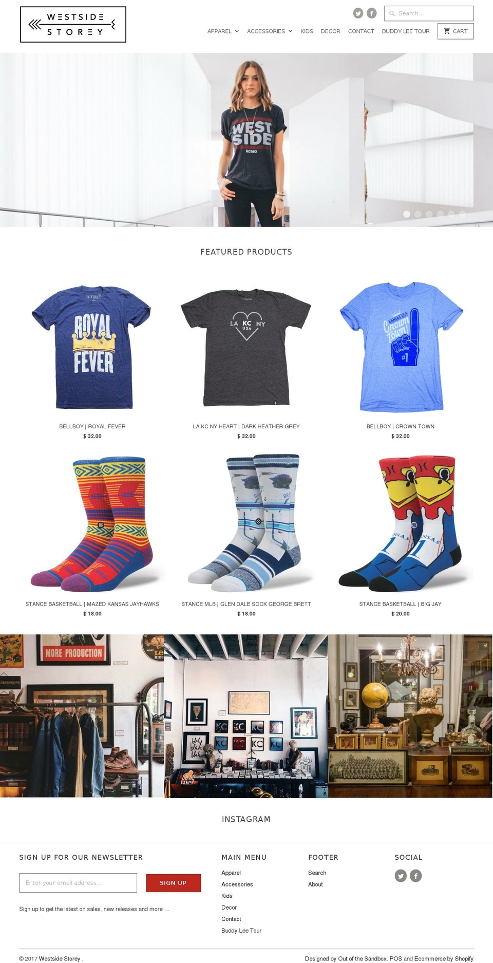 thewestsidestorey.com shopify website screenshot