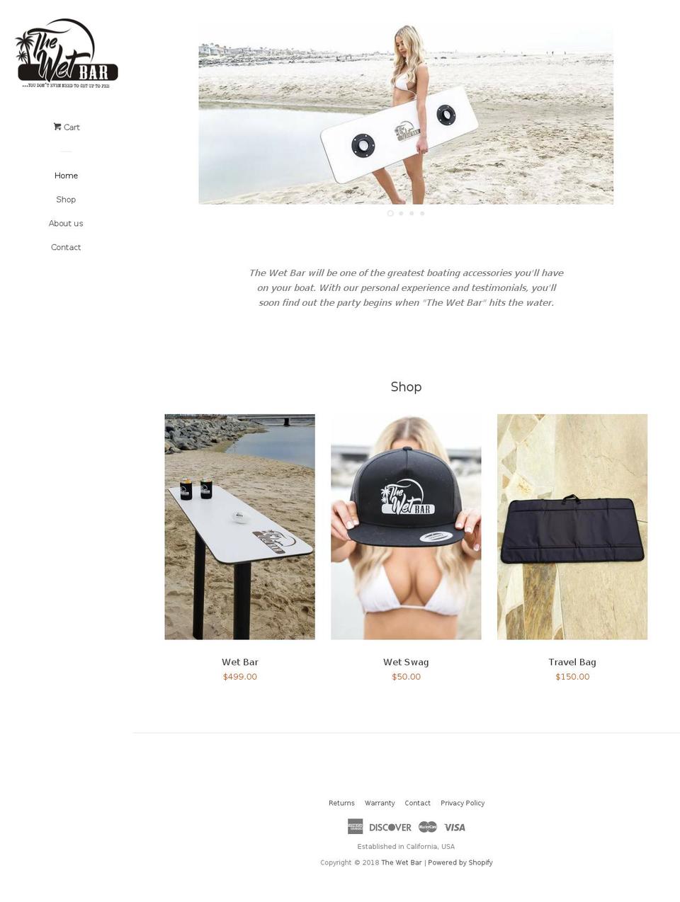 thewetbarusa.com — Shopify storefront screenshot