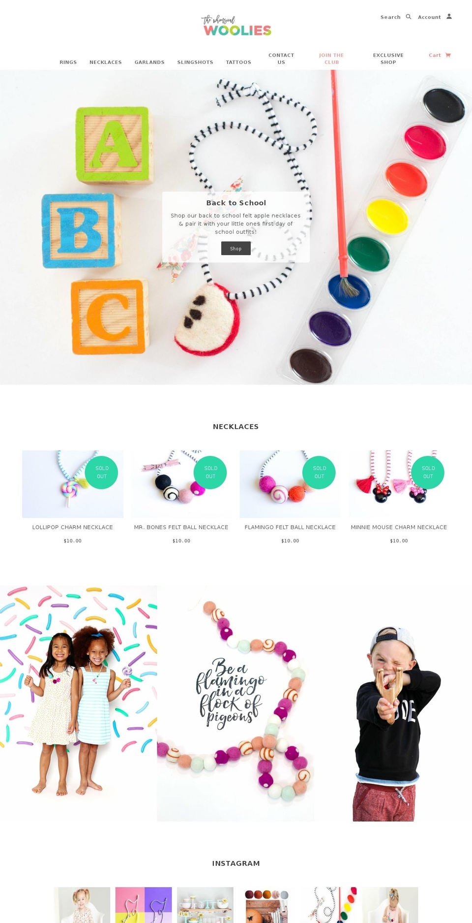 thewhimsicalwoolies.com — Shopify storefront screenshot