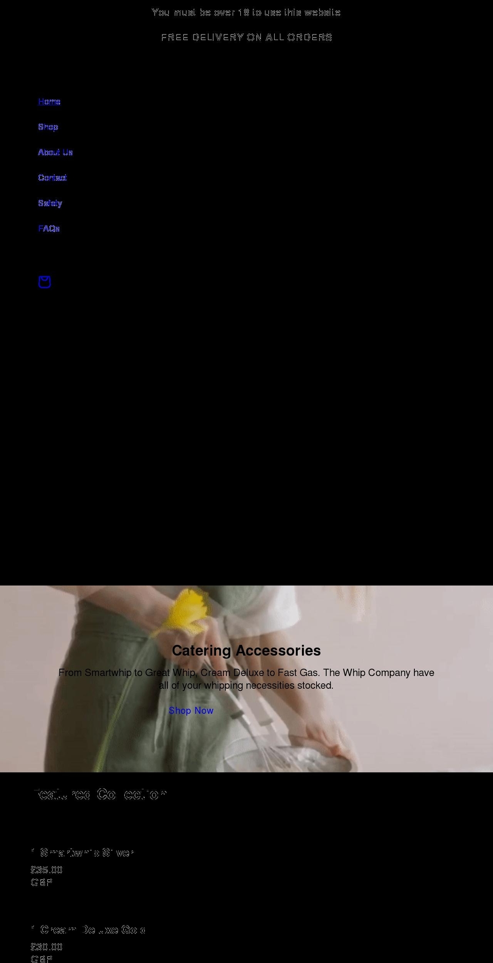 thewhipcompany.com shopify website screenshot