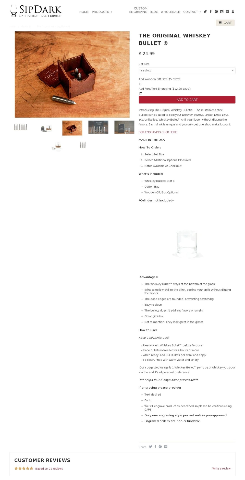 sipdark-retina123 Shopify theme site example thewhiskeybullet.com