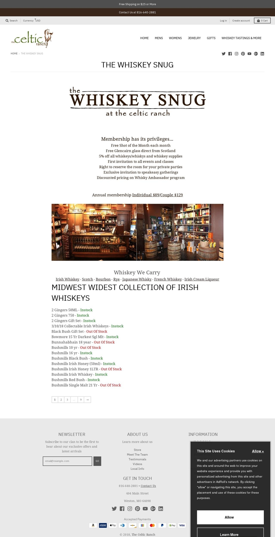thewhiskeysnug.com shopify website screenshot