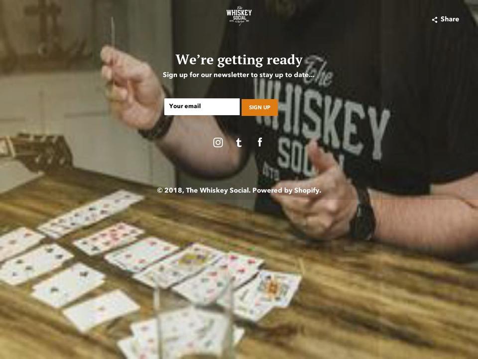 thewhiskeysocialny.com — Shopify storefront screenshot