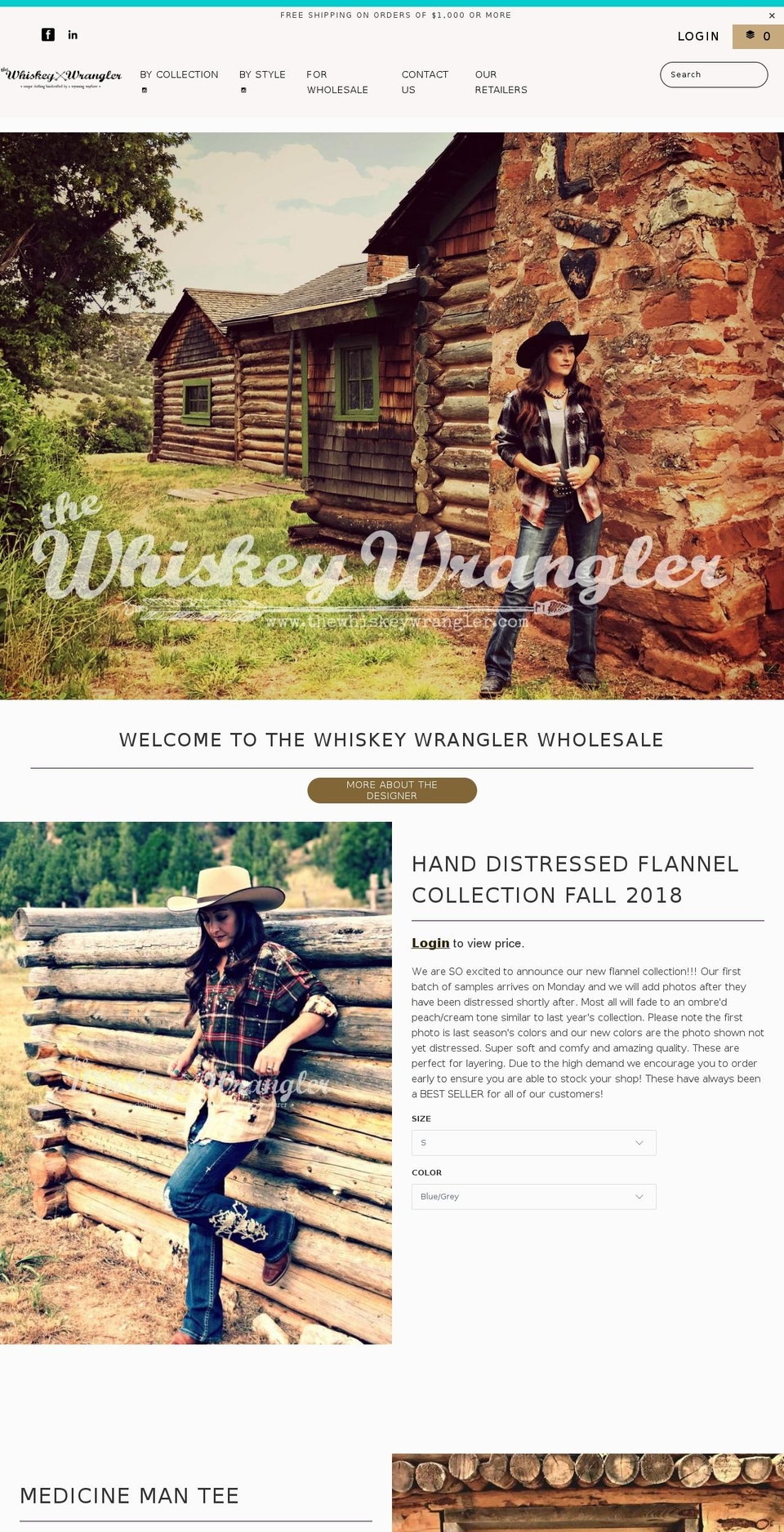 thewhiskeywrangler.com — Shopify storefront screenshot