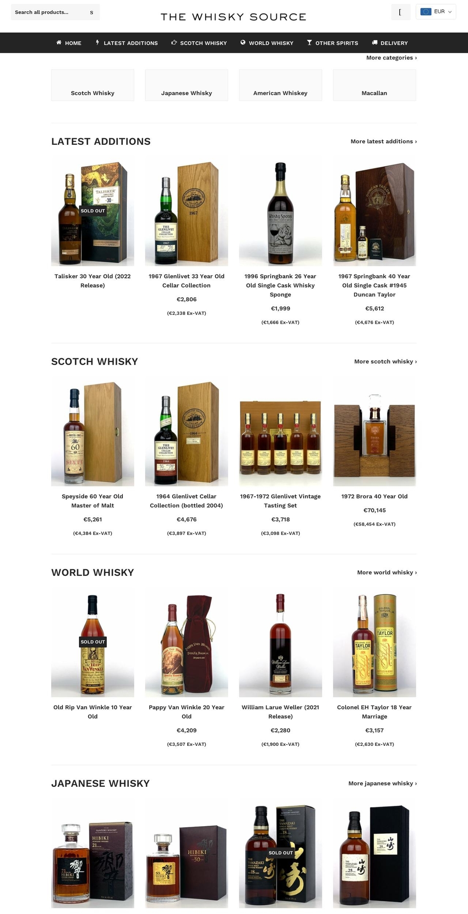 thewhiskysource.co.uk shopify website screenshot