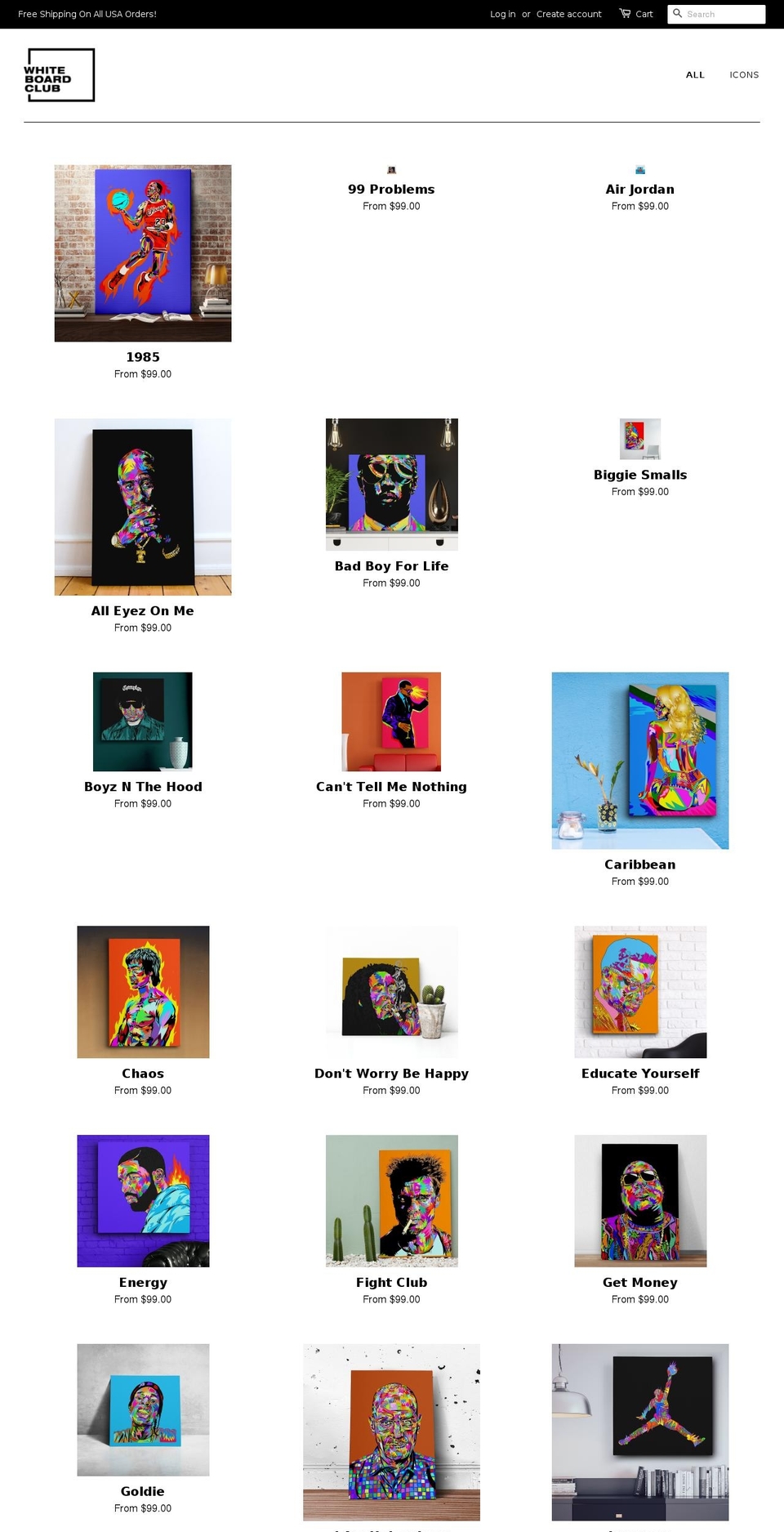 thewhiteboardclub.com shopify website screenshot