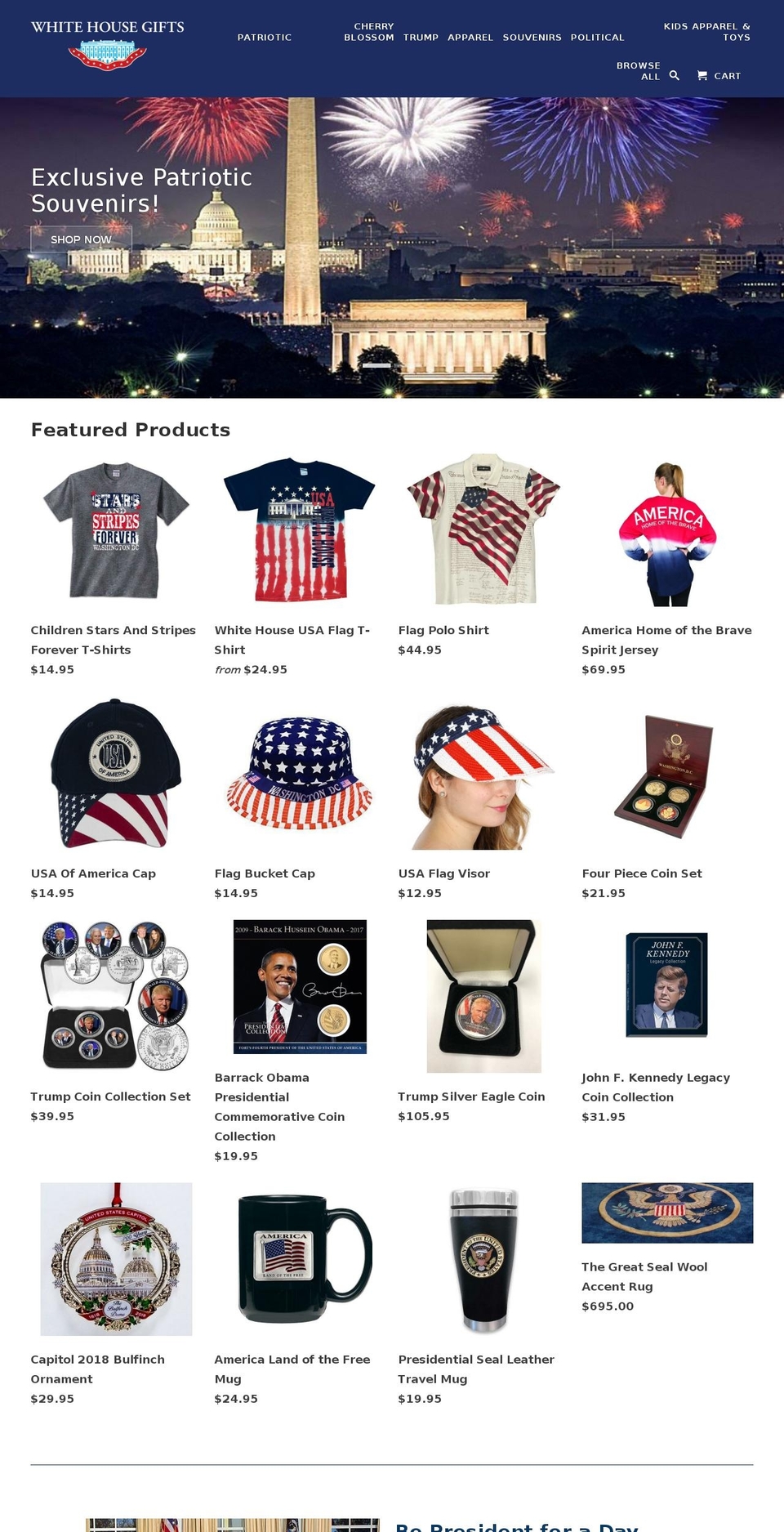 thewhitehousegifts.net shopify website screenshot