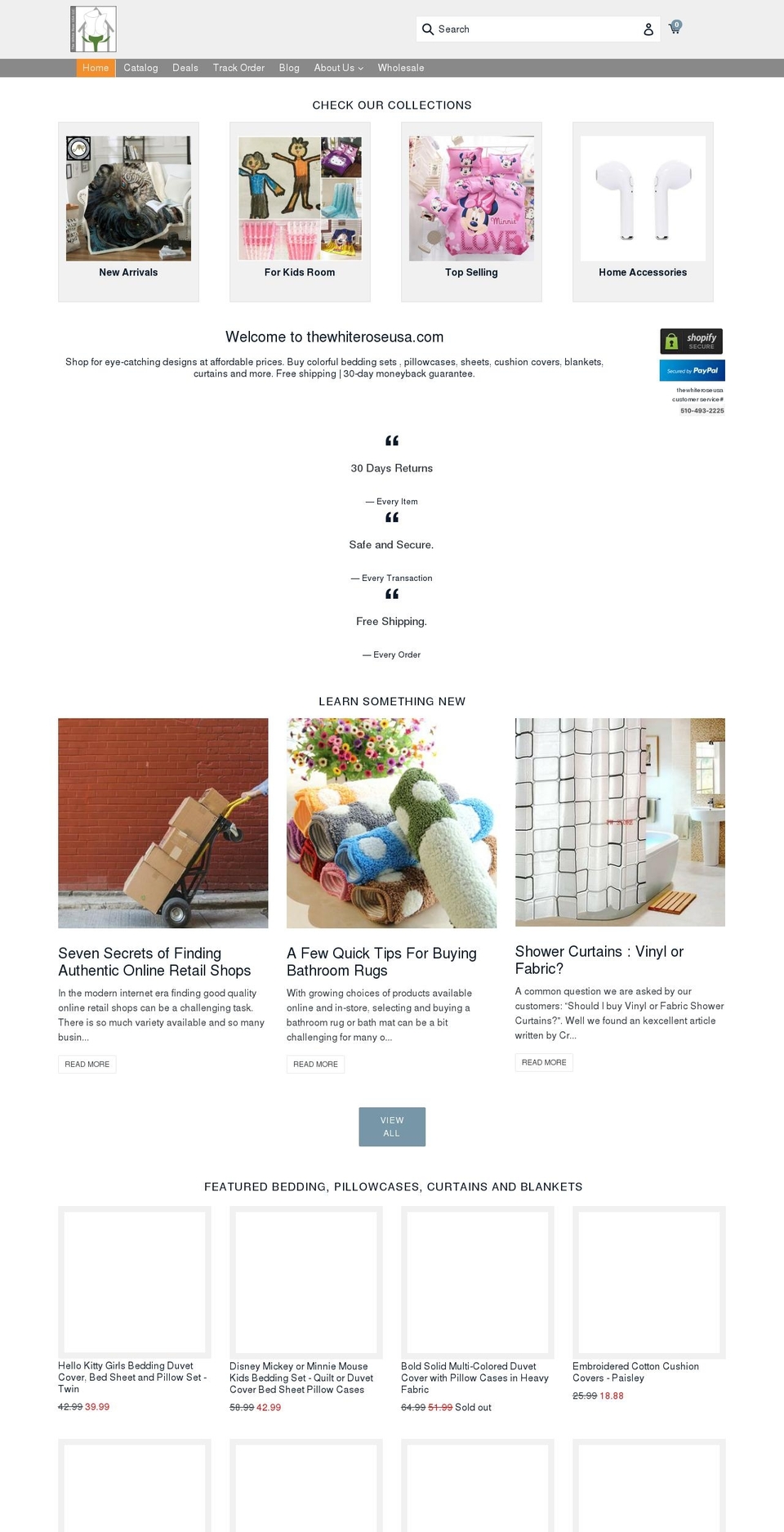 thewhiteroseusa.com shopify website screenshot