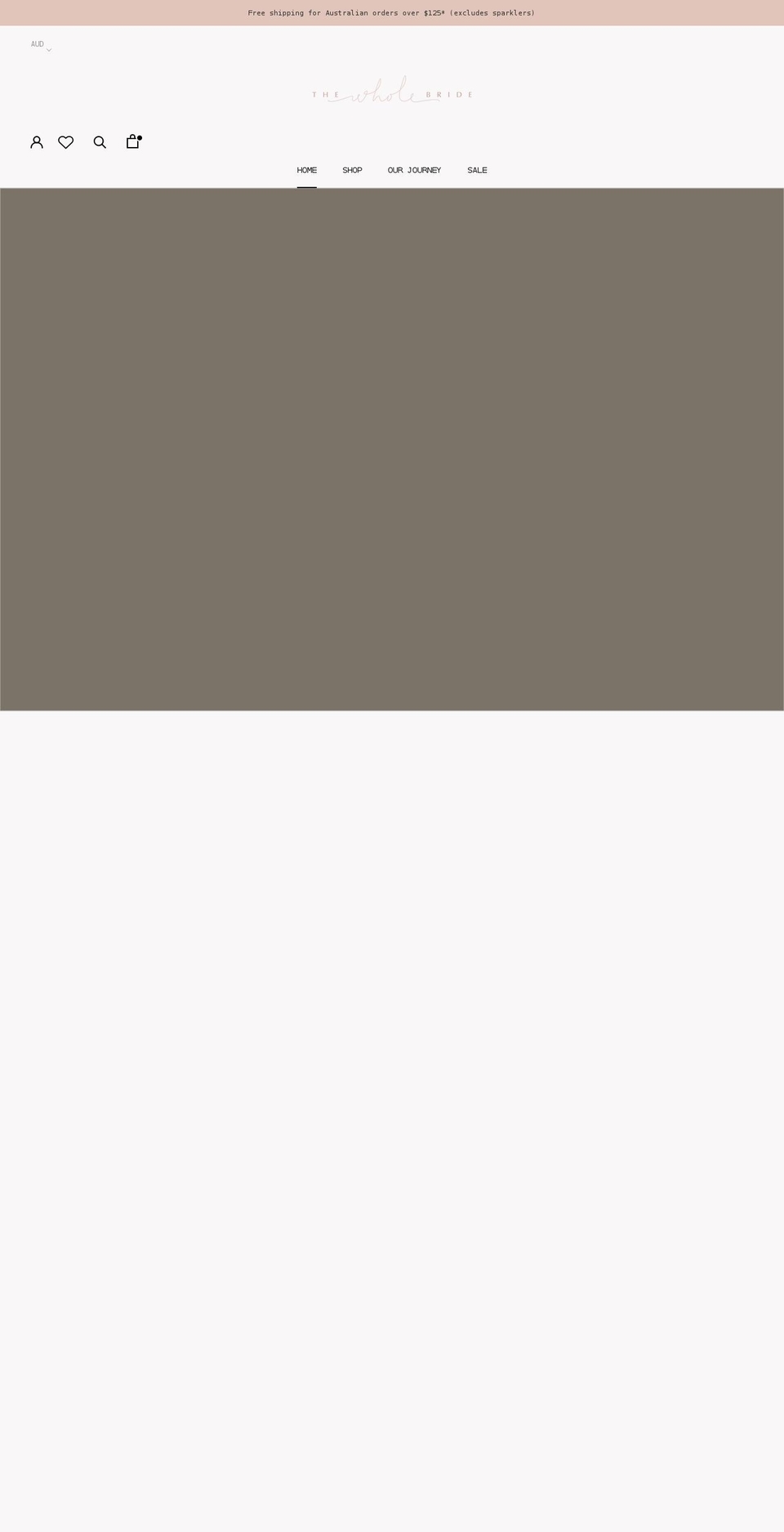 thewholebride.com shopify website screenshot