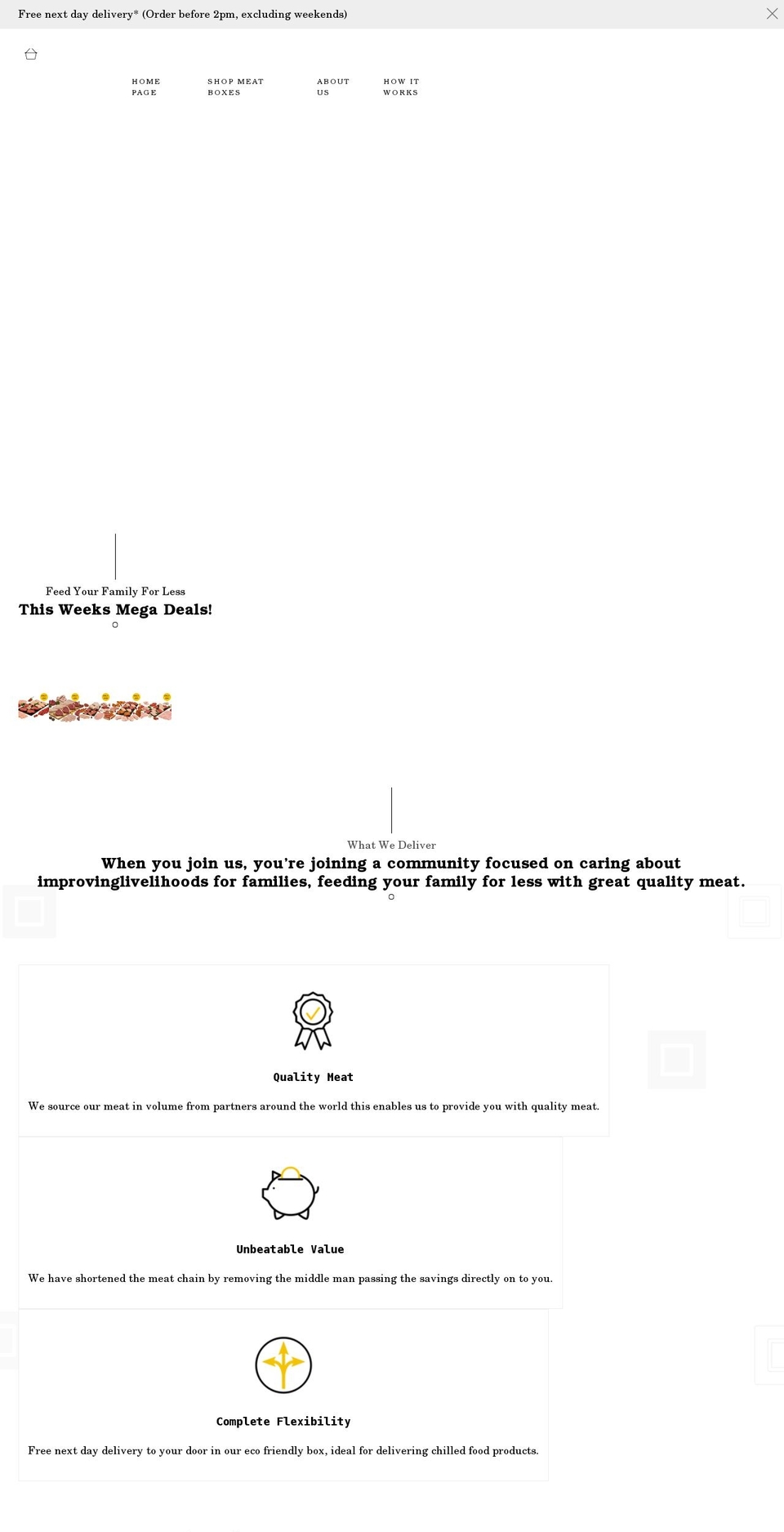 thewholesalemeatsale.co.uk shopify website screenshot