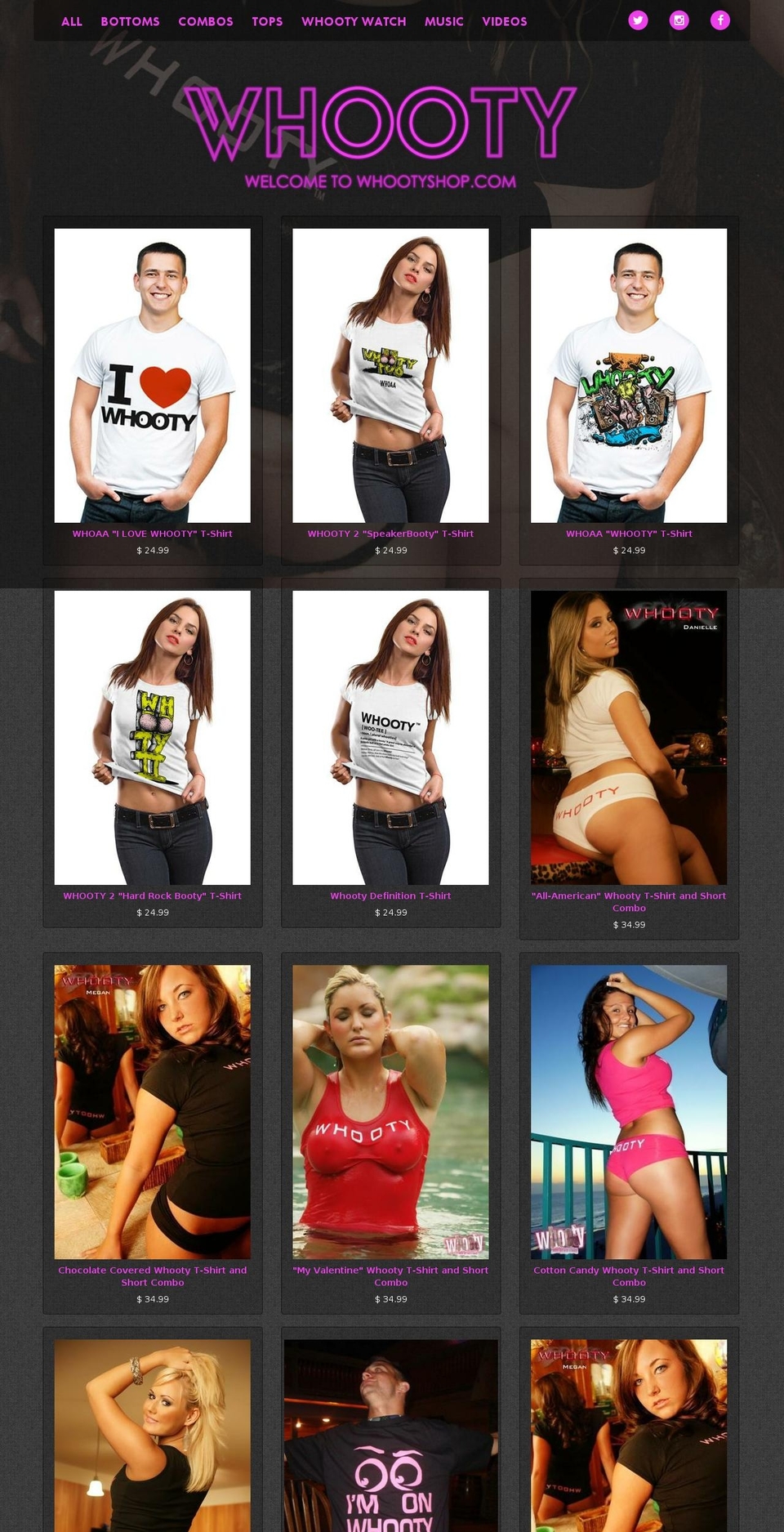 thewhootyshop.com shopify website screenshot