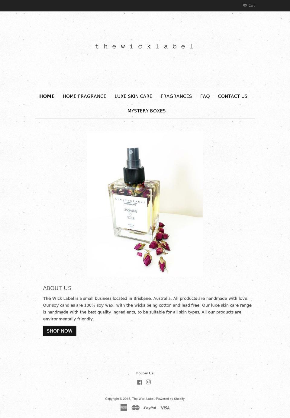thewicklabel.com — Shopify storefront screenshot