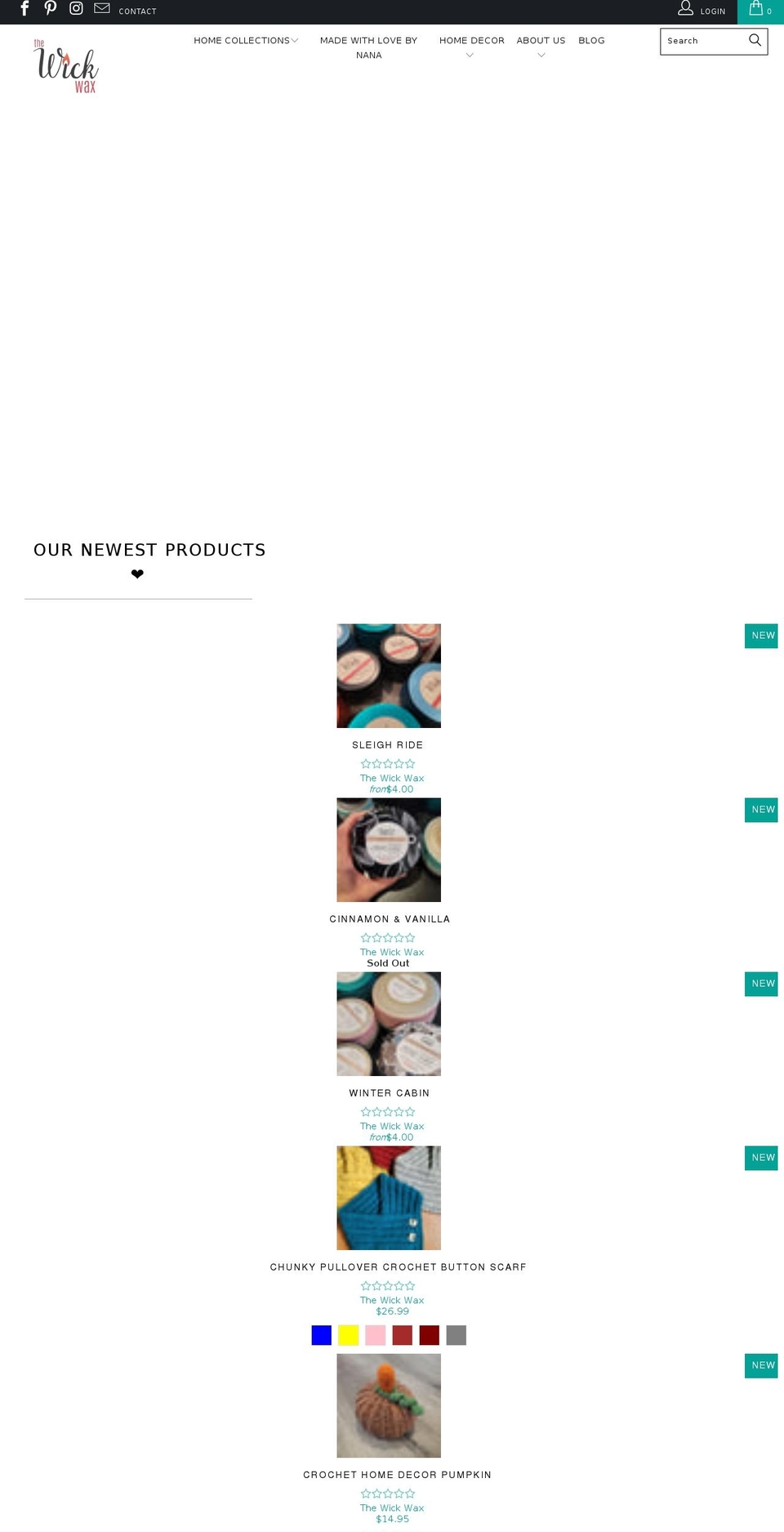 Florence Shopify theme site example thewickwax.com