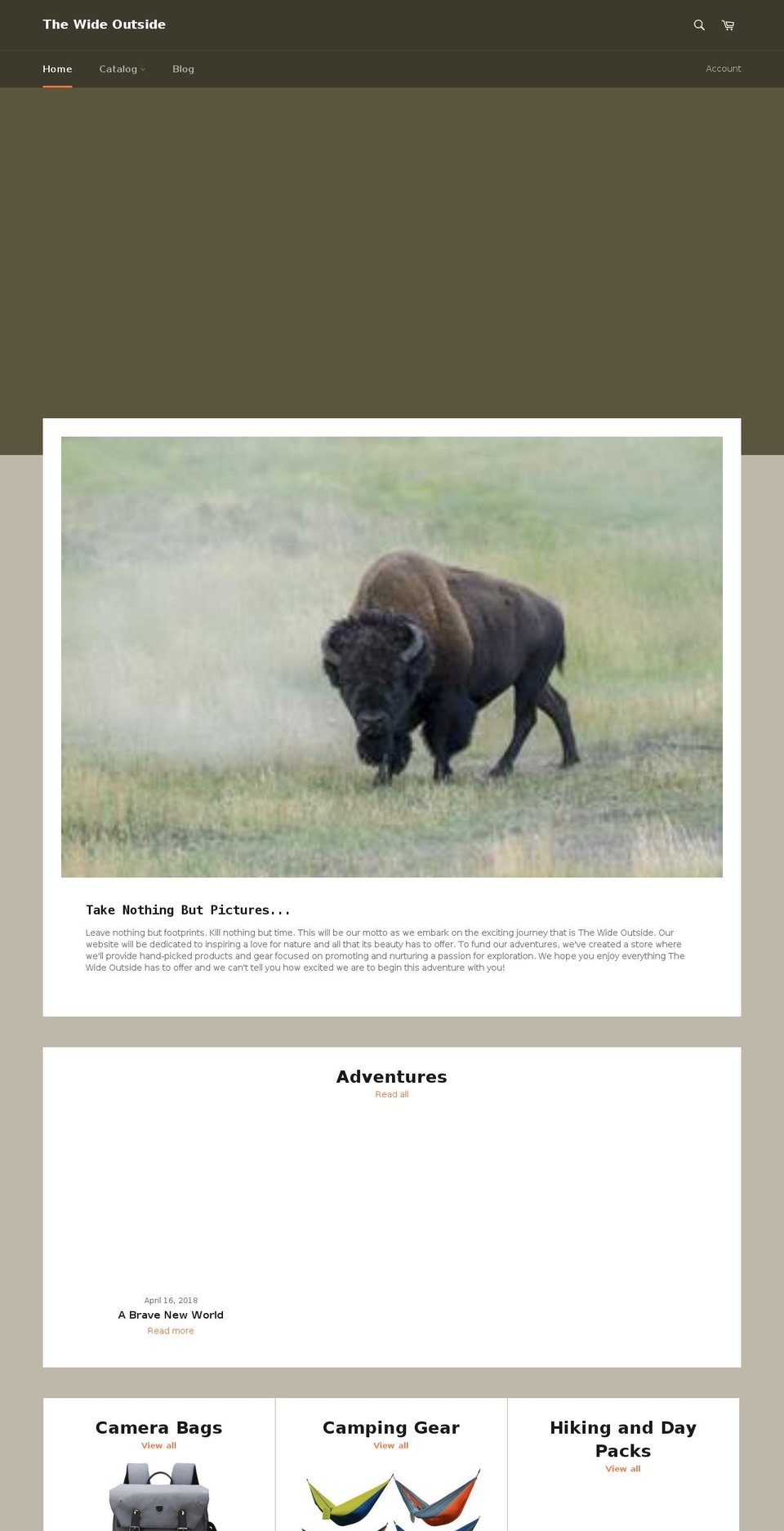 thewideoutside.com — Shopify storefront screenshot