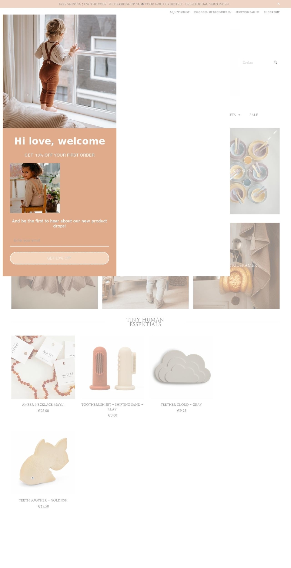 thewildbabies.com shopify website screenshot