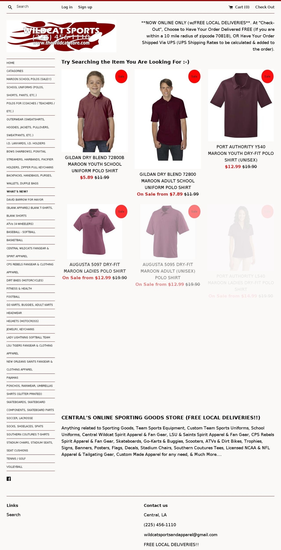 thewildcatstore.com — Shopify storefront screenshot