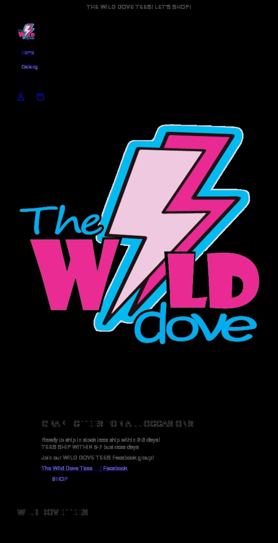 thewilddove.com shopify website screenshot