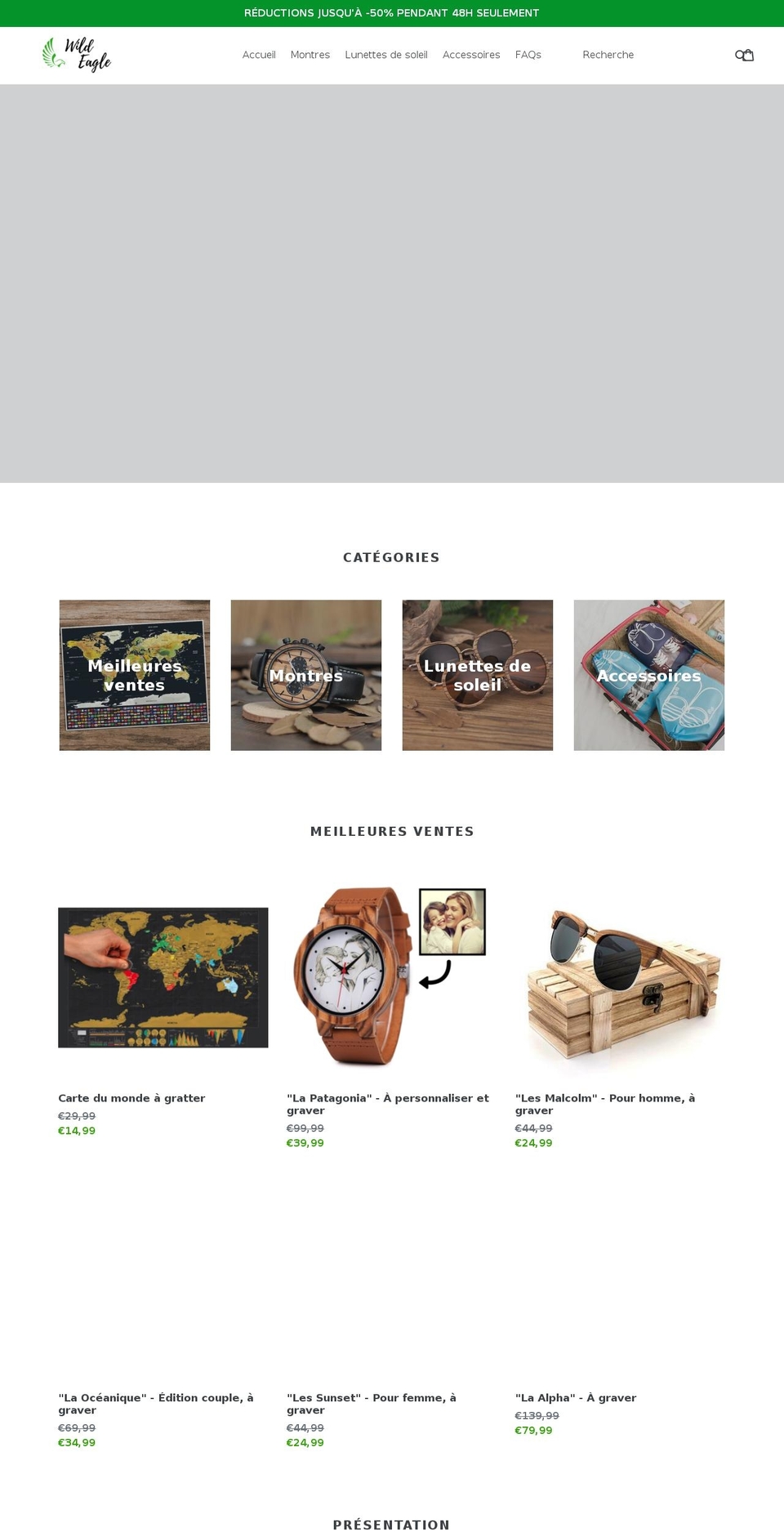 thewildeagle.com shopify website screenshot