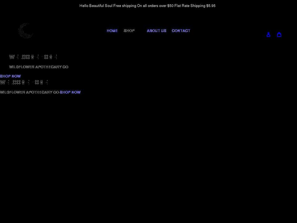 thewildflowerapothecary.com shopify website screenshot
