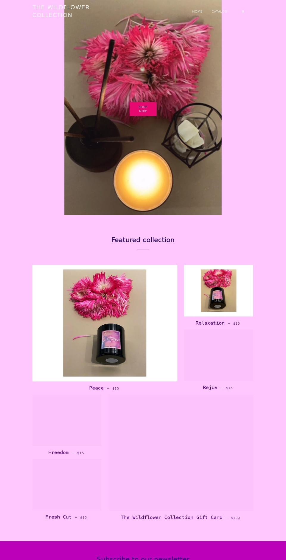 Site Update Shopify theme site example thewildflowercollection.com