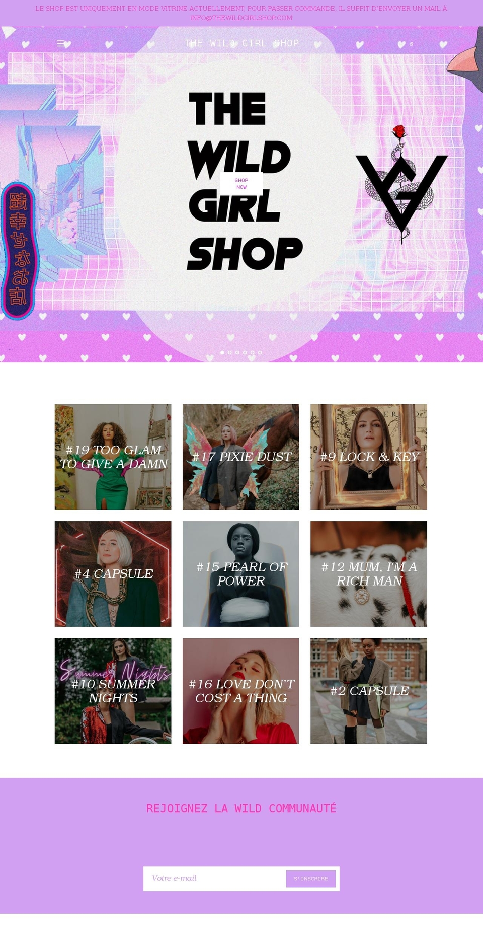 thewildgirlshop.com shopify website screenshot