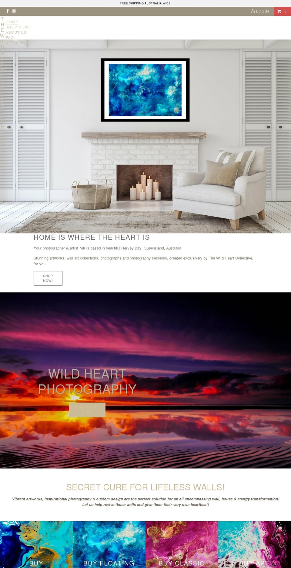 thewildheartcollective.com shopify website screenshot